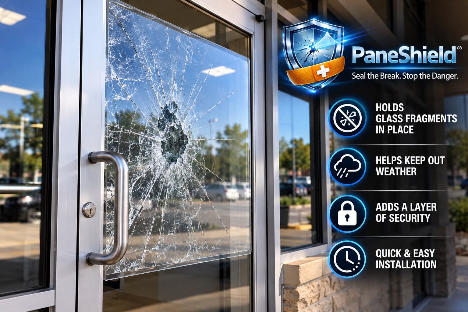 PaneShield product feature illustration